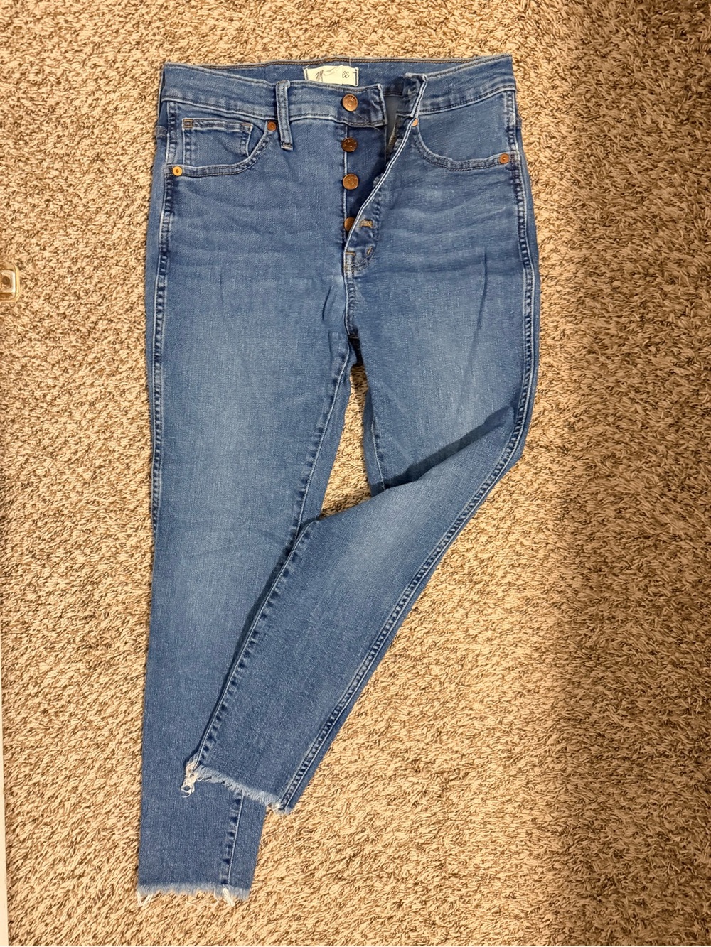 High-Rise Button-Fly Skinny Jeans